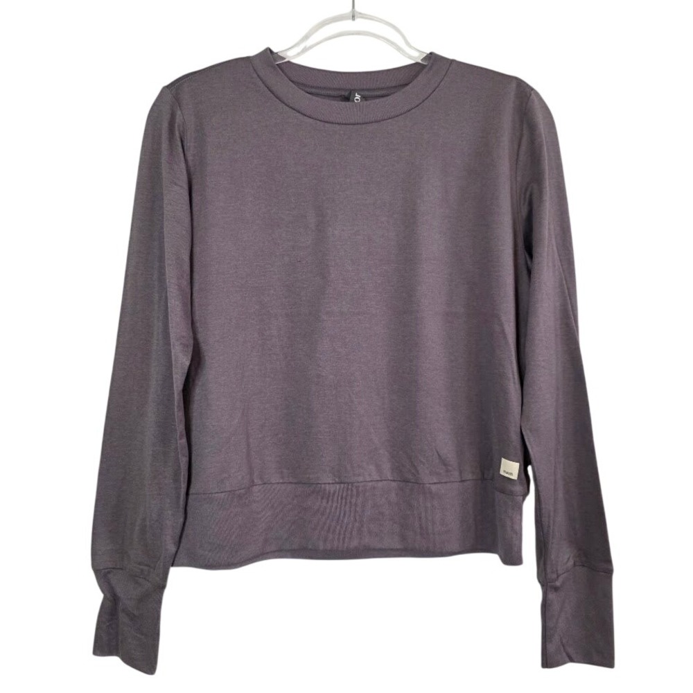 Vuori Women's M Daydream Crew Long Sleeve Top Charcoal Purple VW133 Athleisure